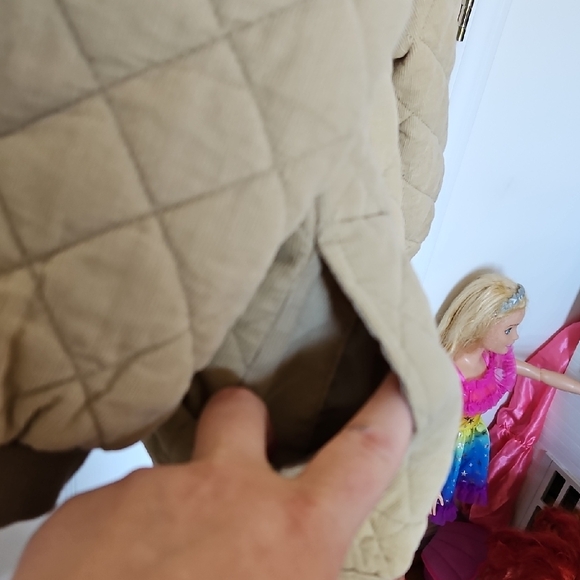 Zara Kids Beige Quilted Cord Puffer Jacket - Picture 4 of 7